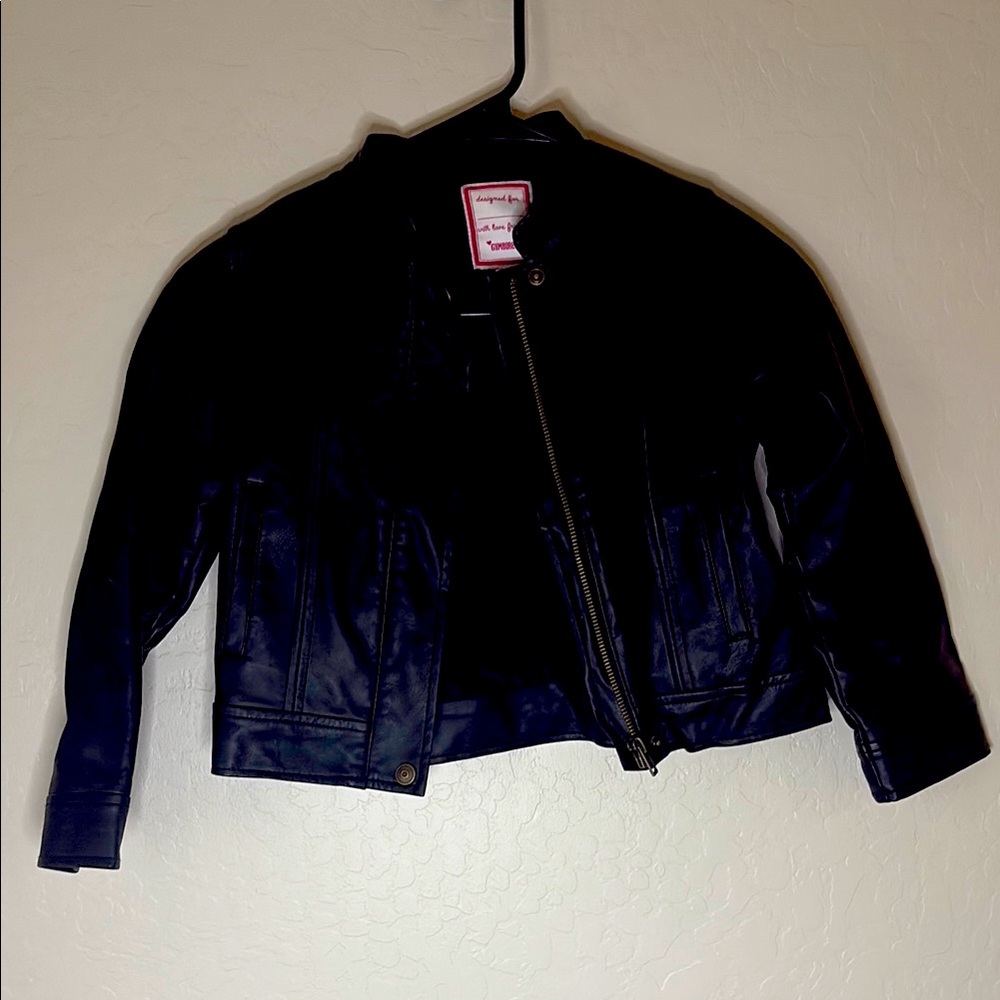 Gymboree Black Faux Leather Jacket for Kids